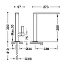 Tres COCINA Eckiger Einhebelmischer - GW Shop